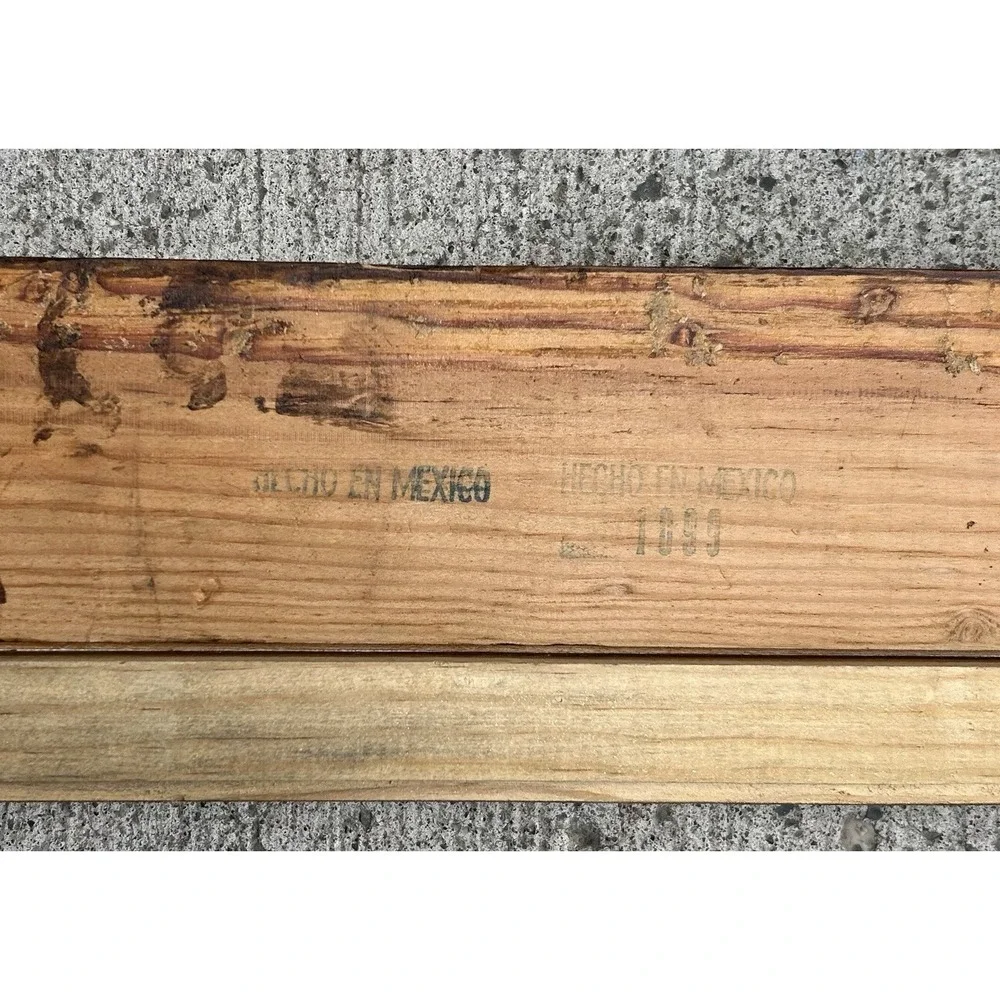 Vintage Large Wood Picture Frame Gold Green Linen Liner 20x30 Mexico